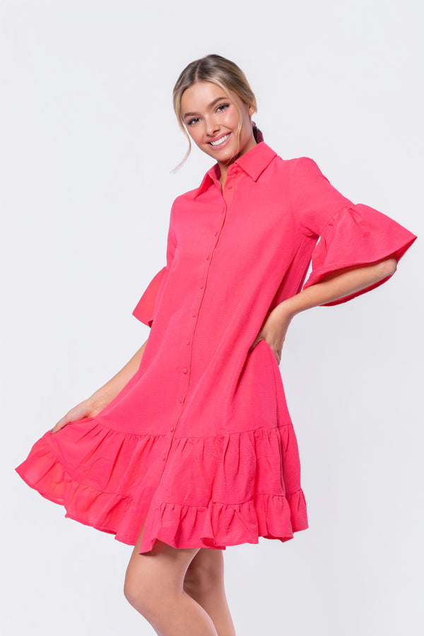 Lola Dress (Coral Pink)