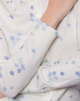 Gabrielle Cardigan (White/Blue)