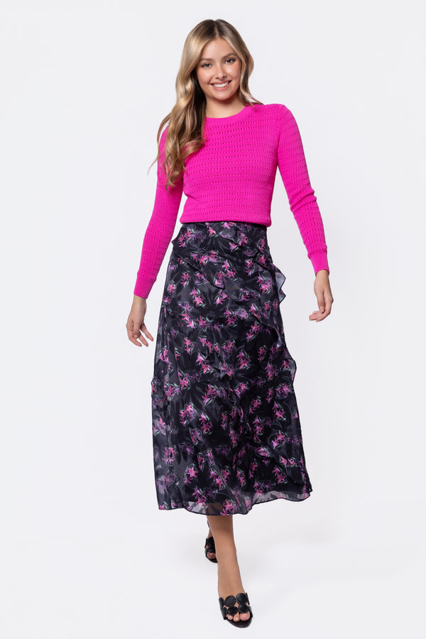 Laurel Skirt (Black/Pink)