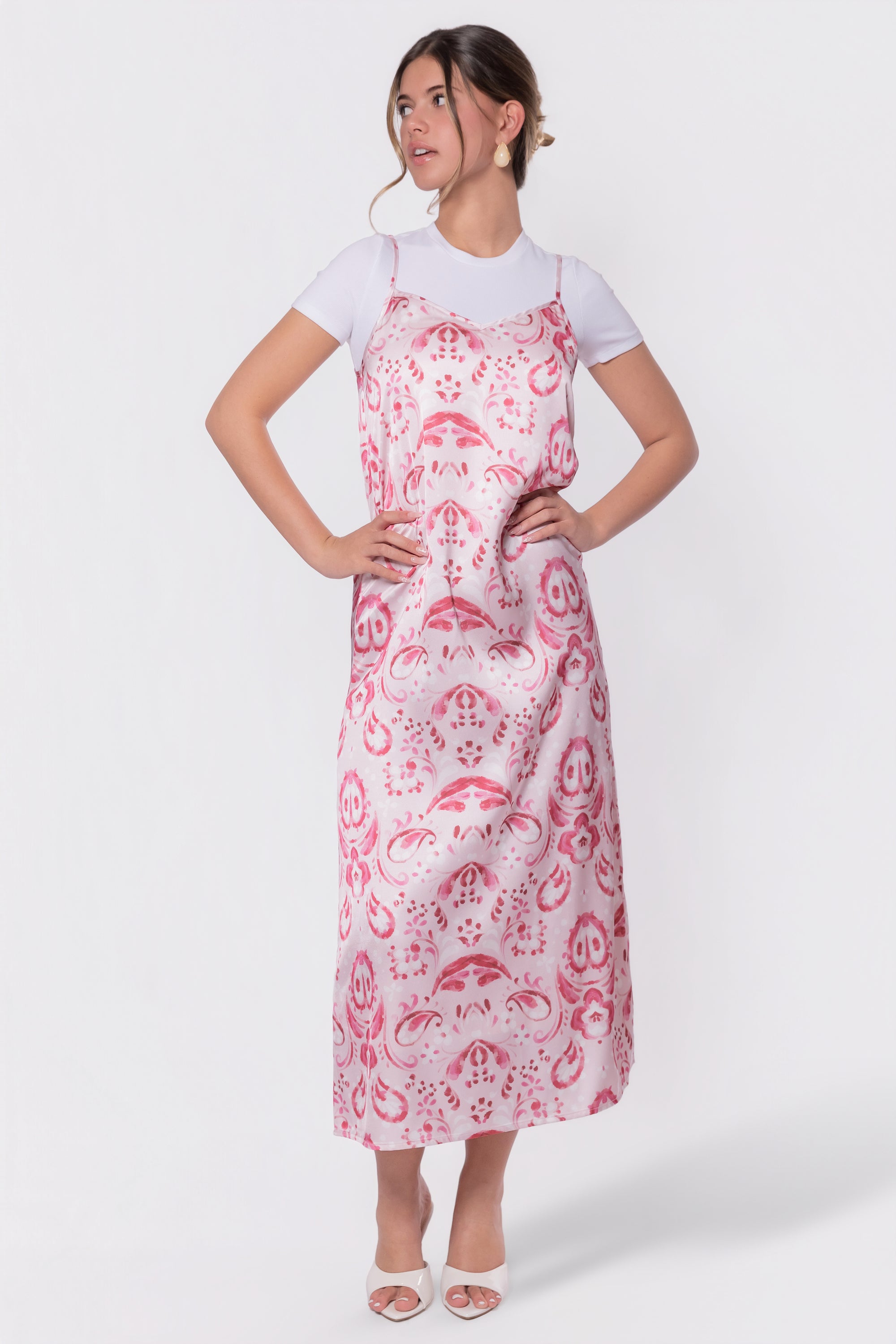 Paula Dress (Pink Pattern)