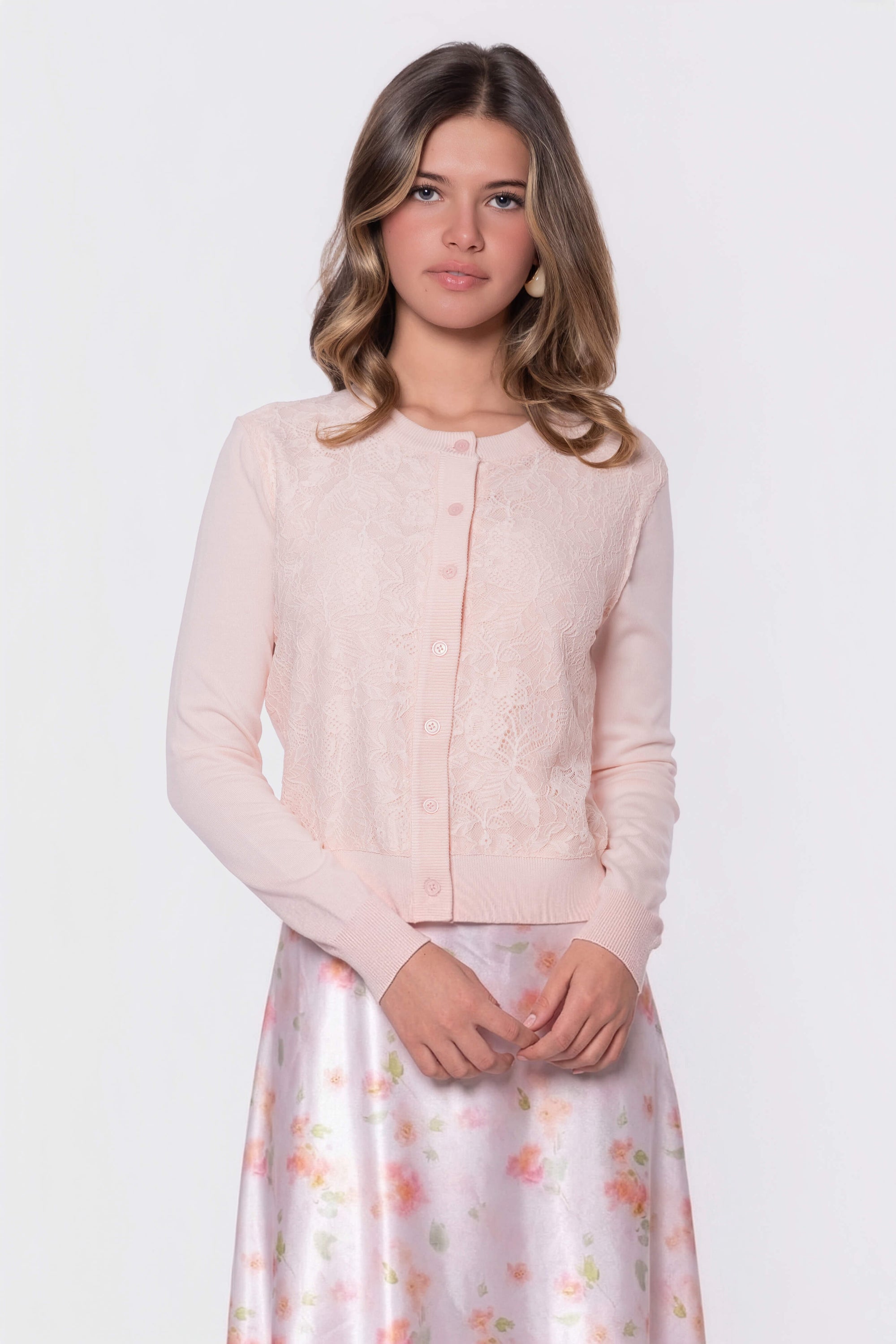 light pink dress with cardigan Cozy Micro Mini Dress and Cardigan Set - Pink