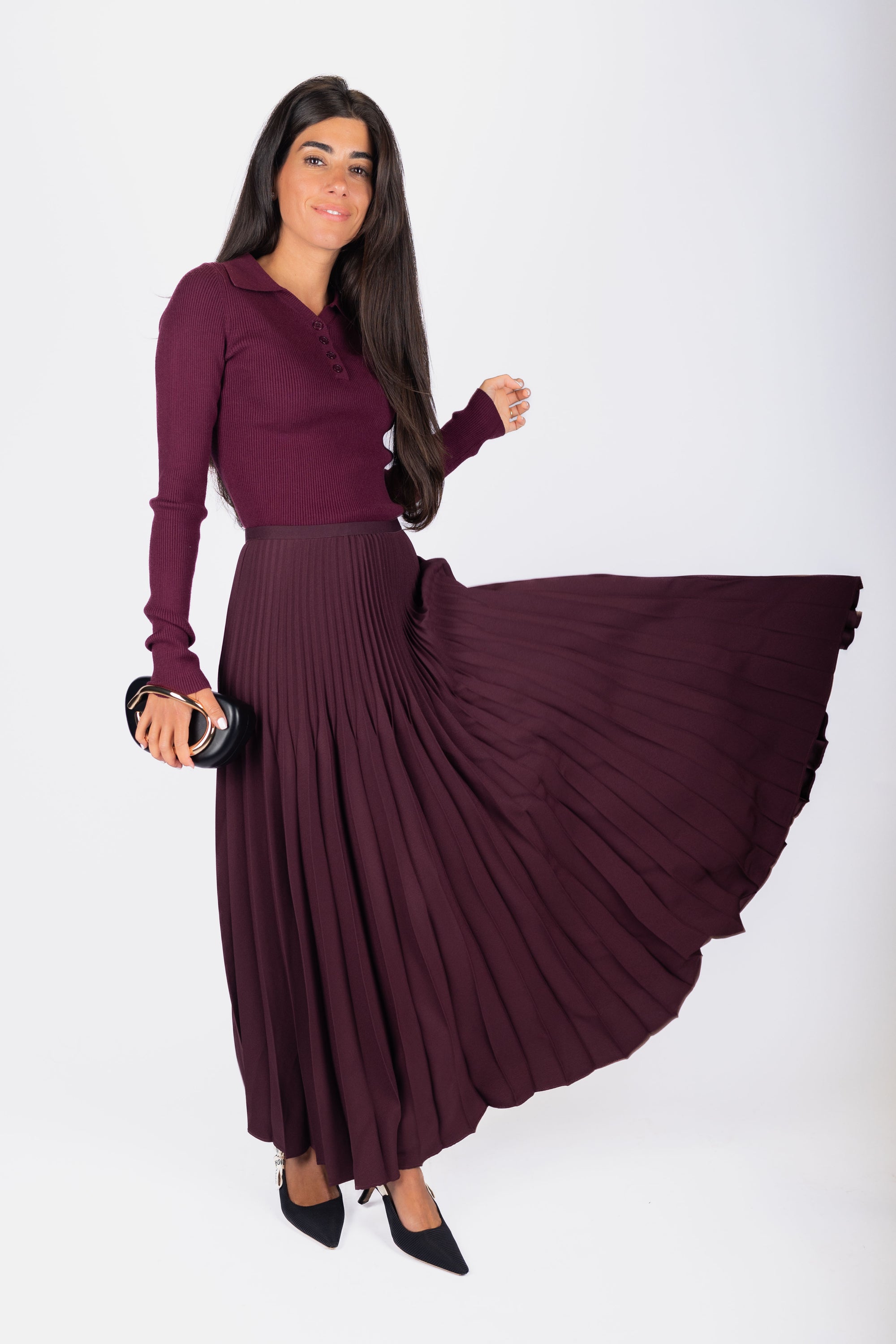 Astra Skirt (Burgundy)