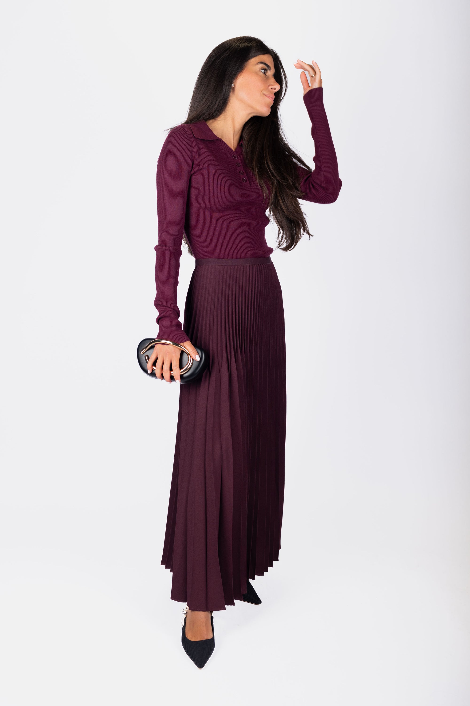 Astra Skirt (Burgundy)