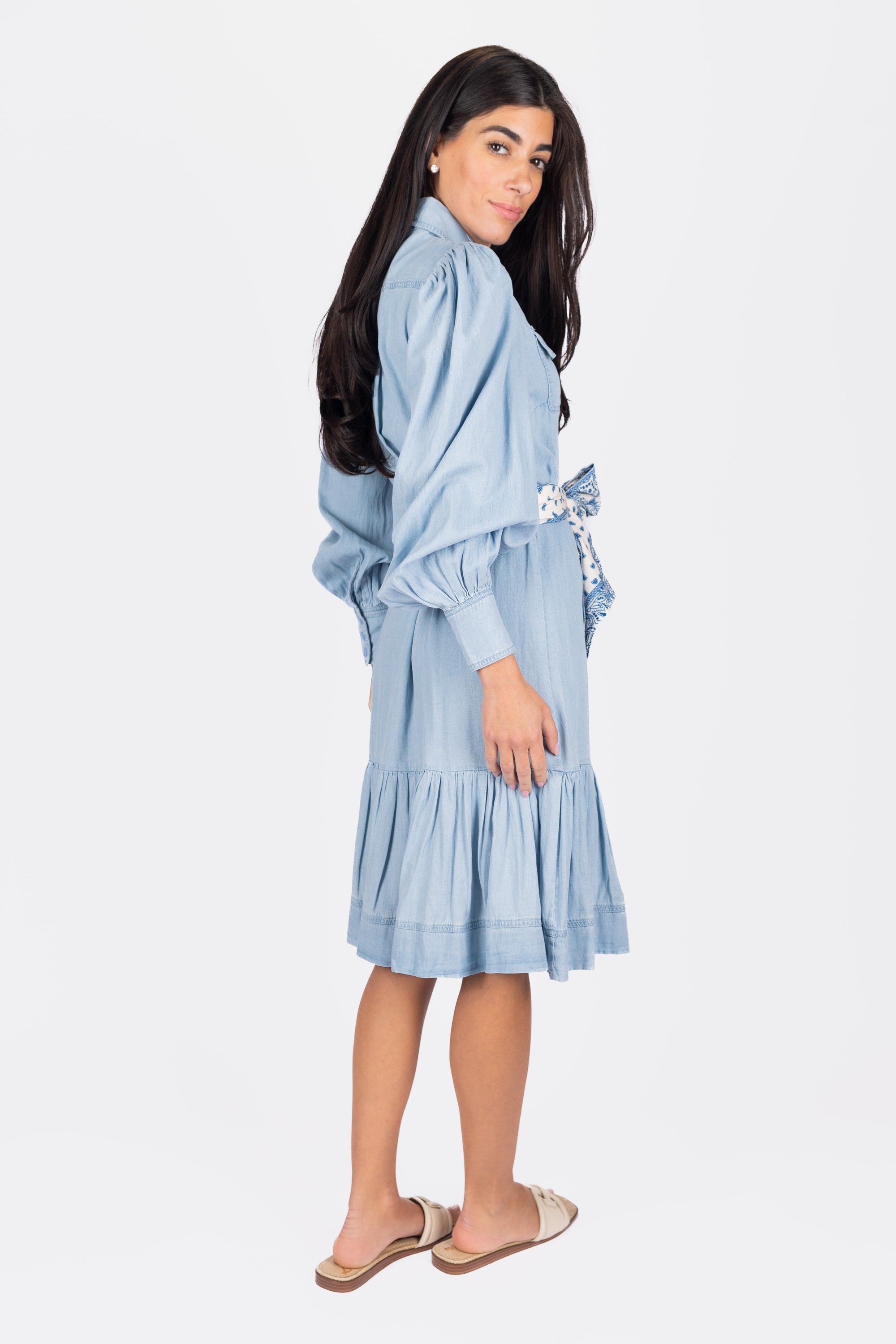 ALEX DRESS 41&quot; (CHAMBRAY)