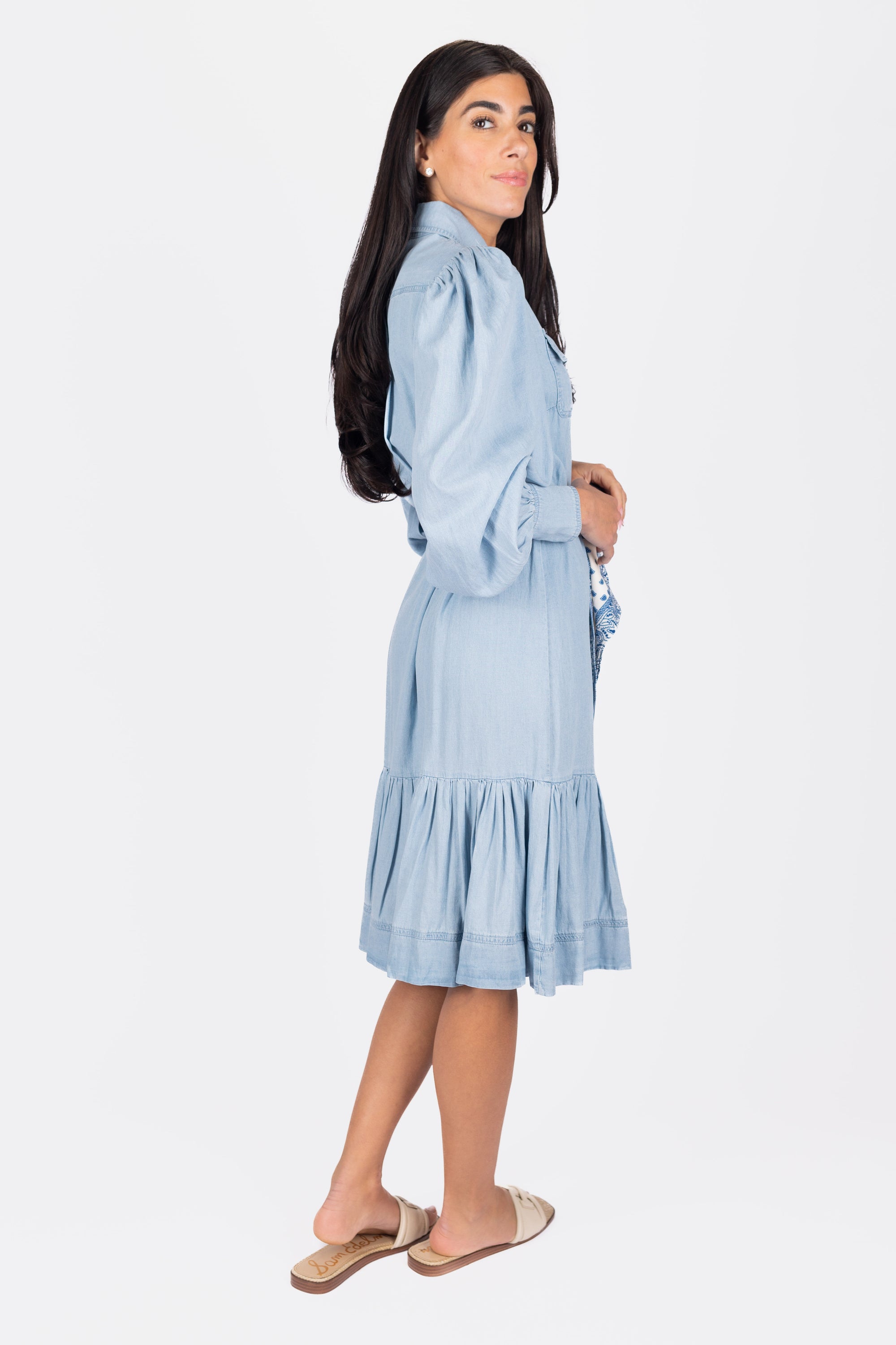 ALEX DRESS 41&quot; (CHAMBRAY)