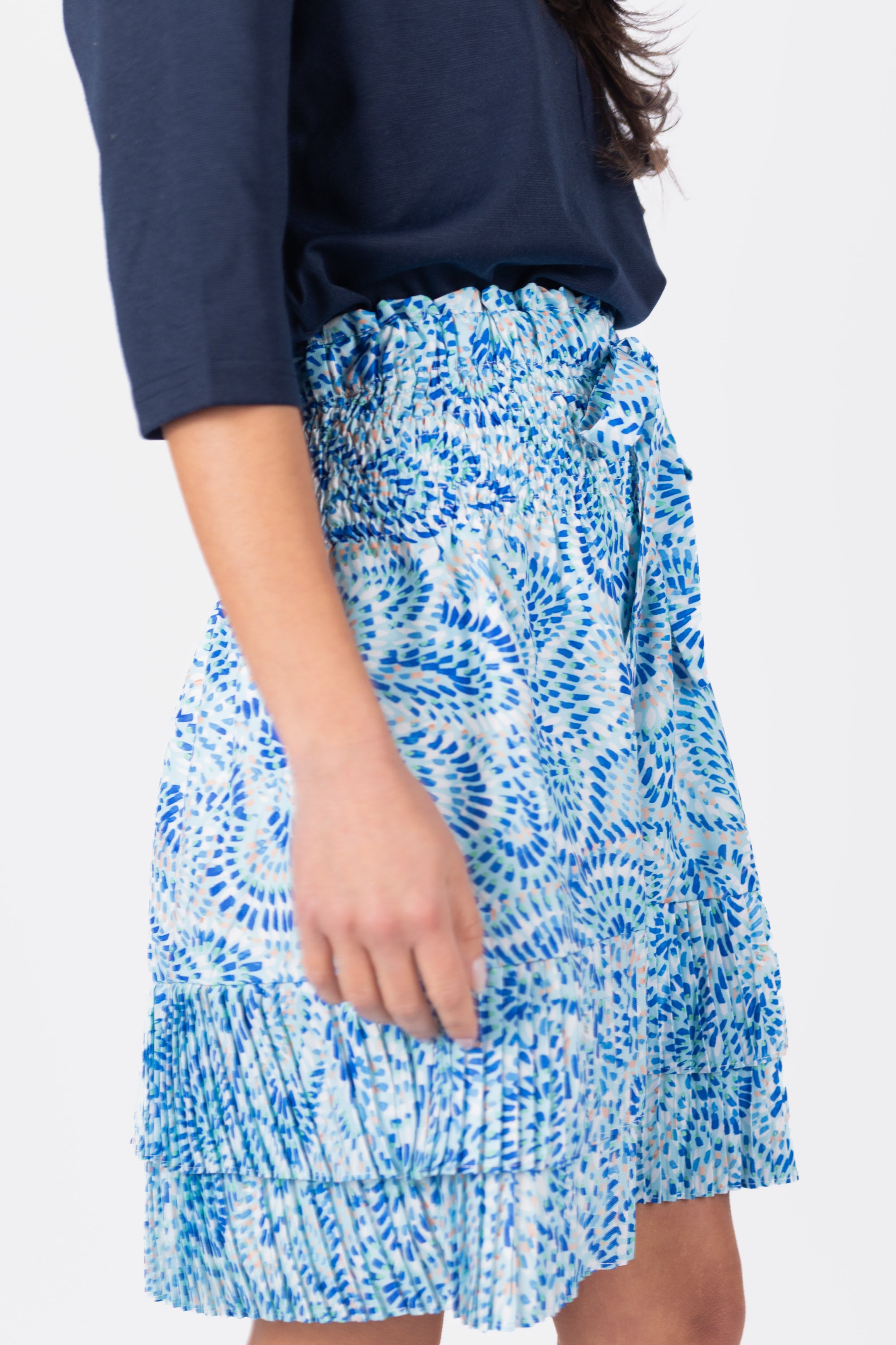 NINA SKIRT 20&quot; (BLUE PATTERN)