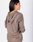 Zip-Up Cardigan (Brown)