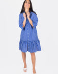 KIANA DRESS 37" (BLUE STRIPE)