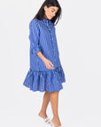 KIANA DRESS 37" (BLUE STRIPE)