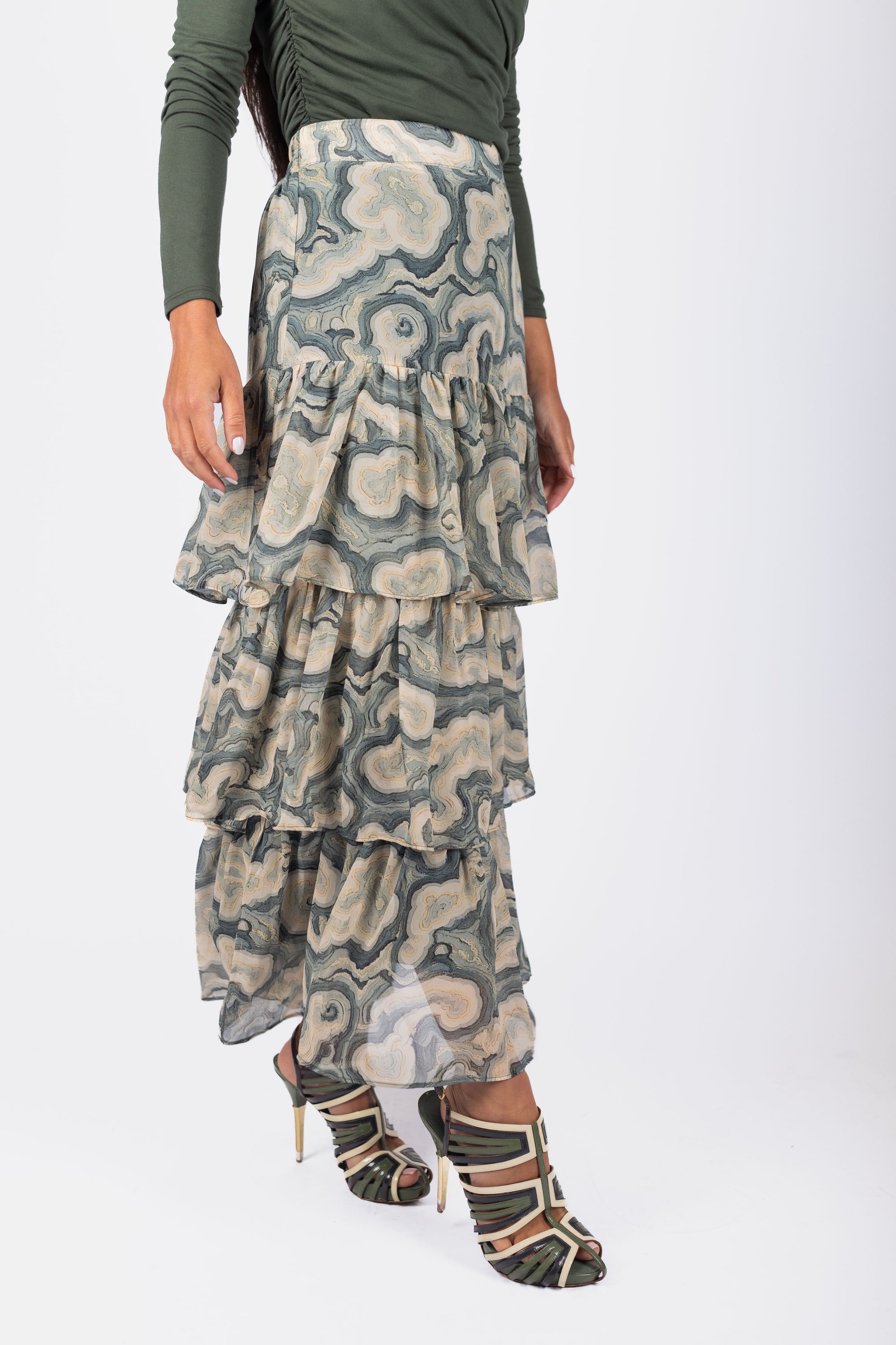 Suri Skirt (Teal Multi)
