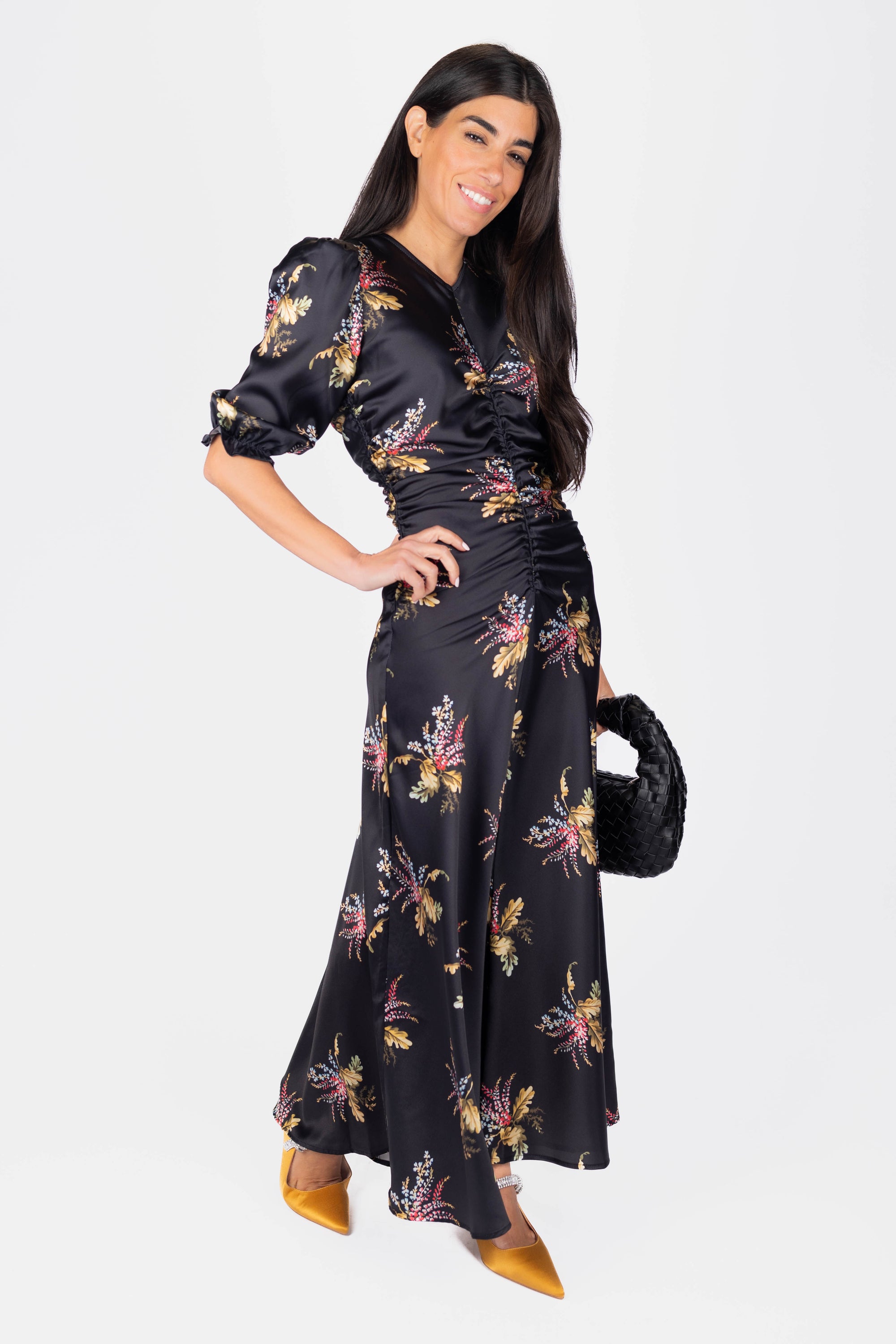 Audrey Dress (Black Pattern)