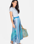 BRIANA SKIRT (BLUE STRIPE)