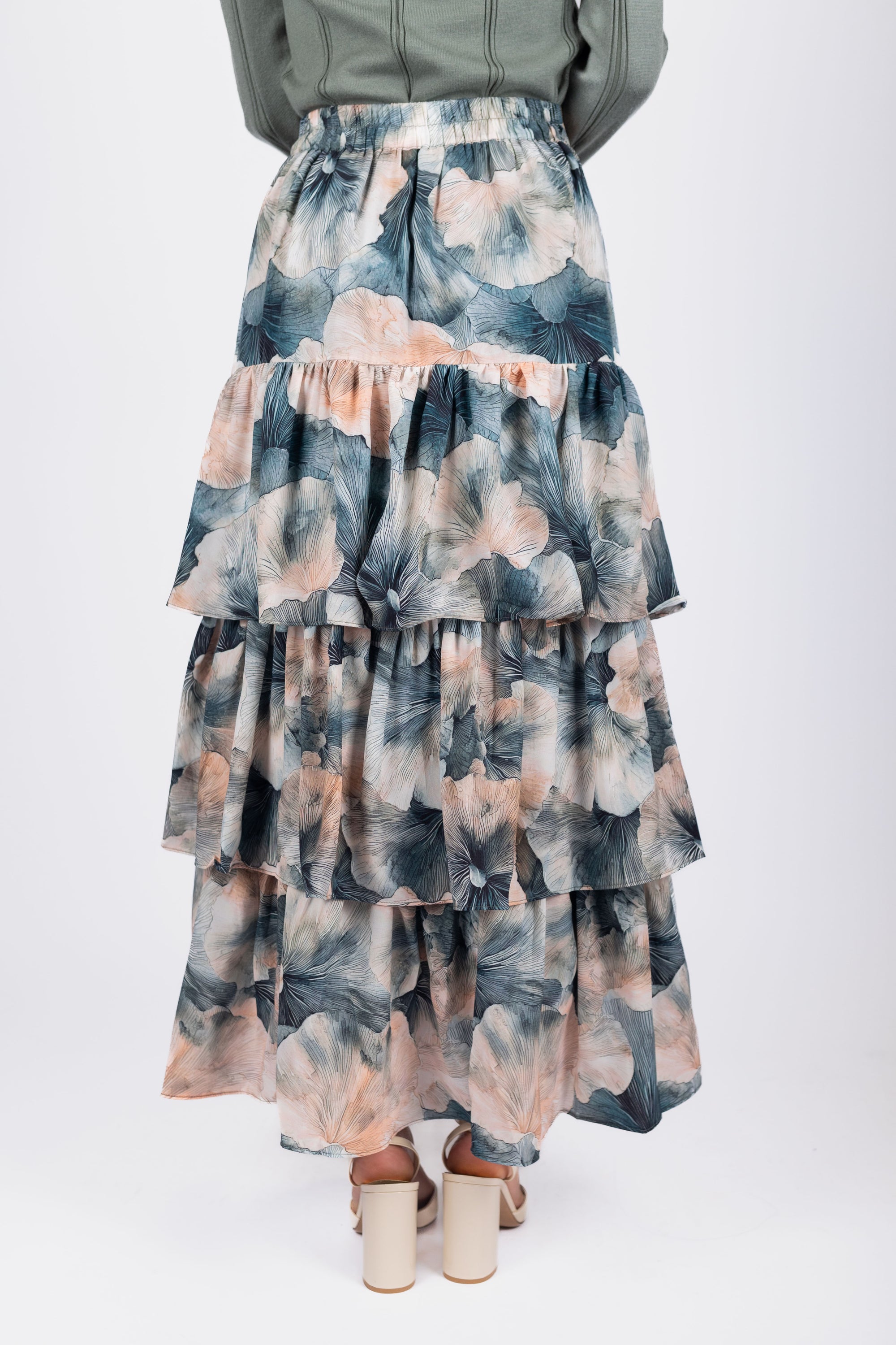 Suri Skirt (Ivory/Green)