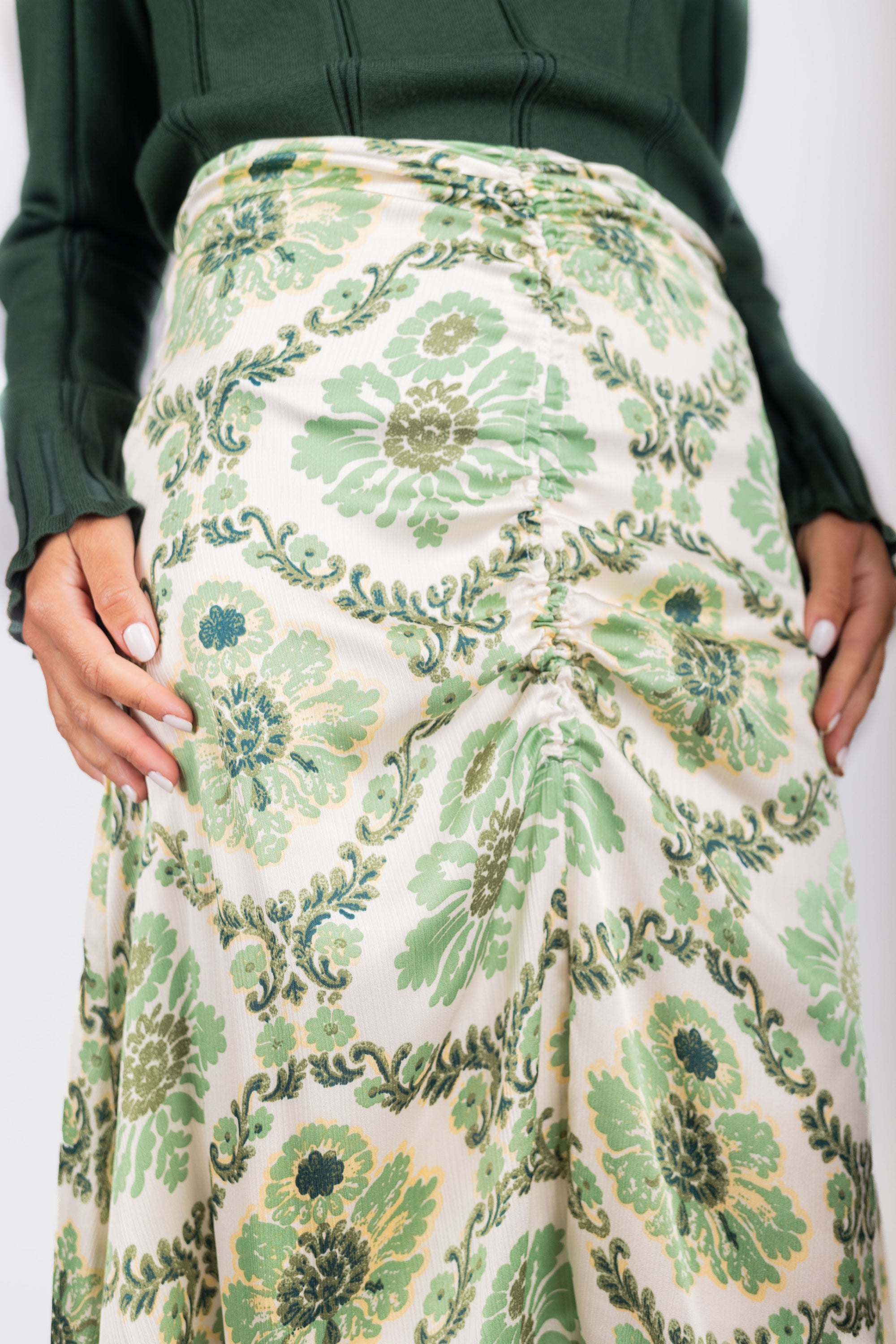 Sylvie Skirt (Green Flower)