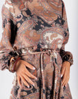 Celia Dress (Black Pattern)