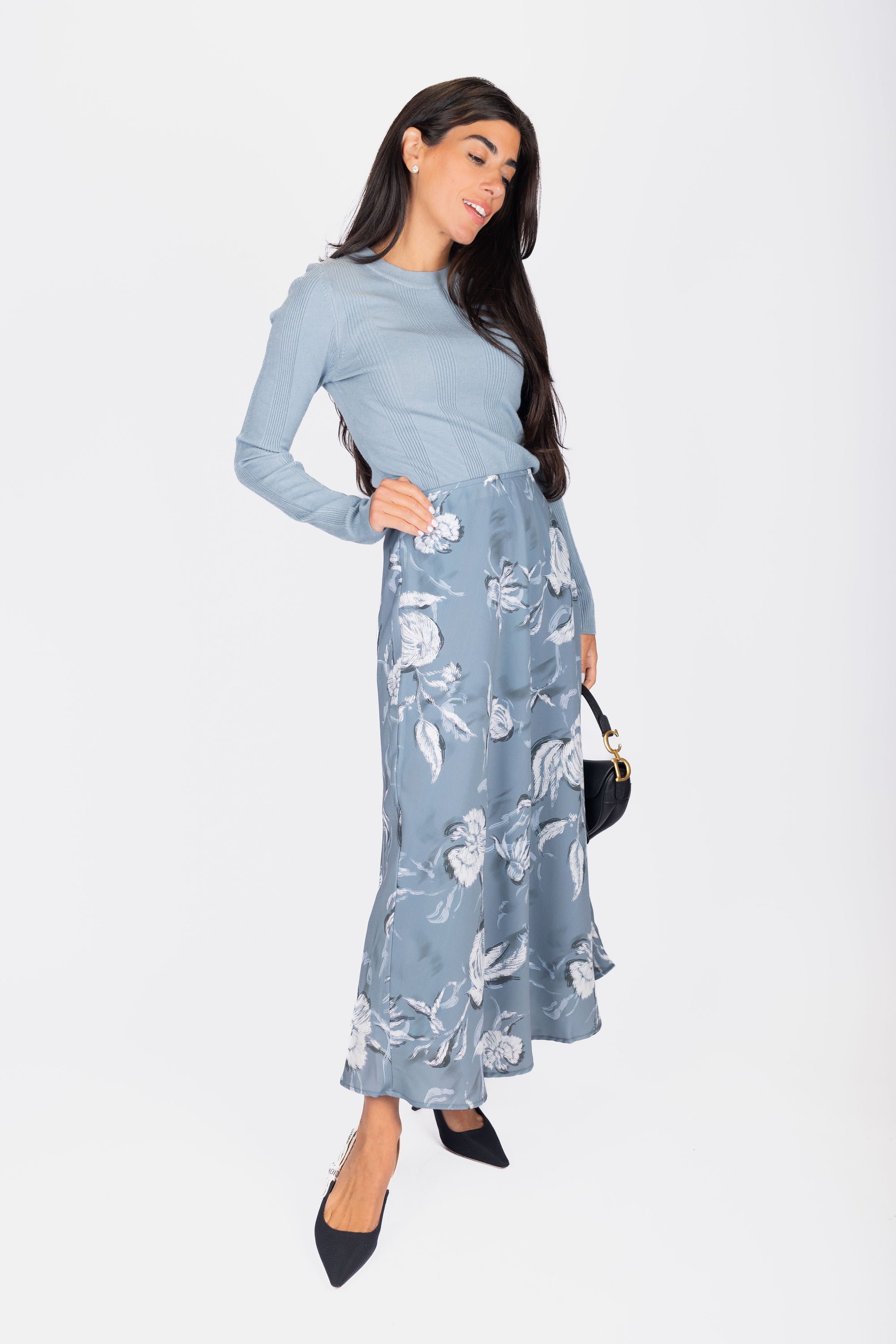 Dakota Skirt (Stone Blue)