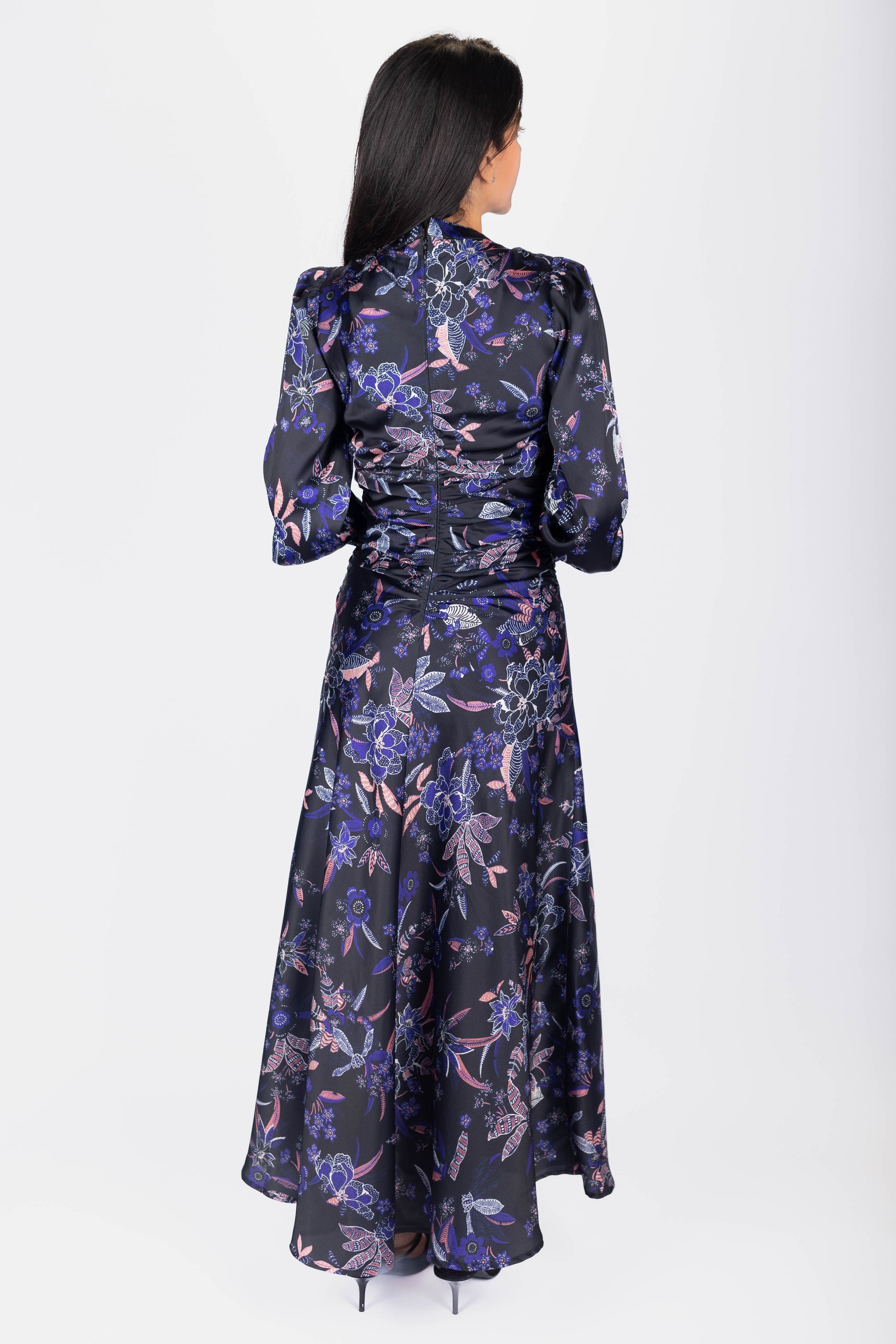 Audrey Dress Long Sleeve (Black Pattern)