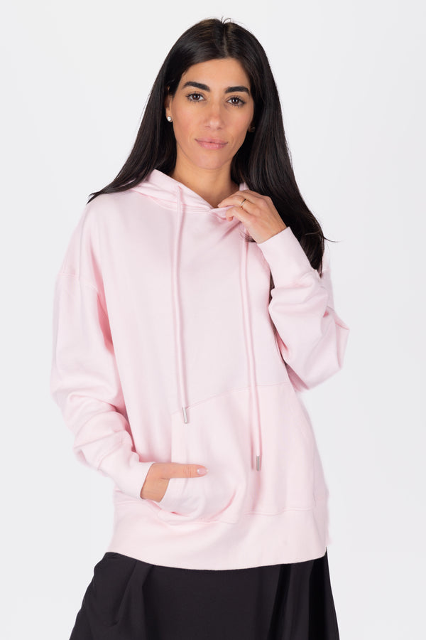 Oversized Sweatshirt Hoodie (Light Pink)