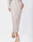 Callie Ribbed Skirt (Stone)