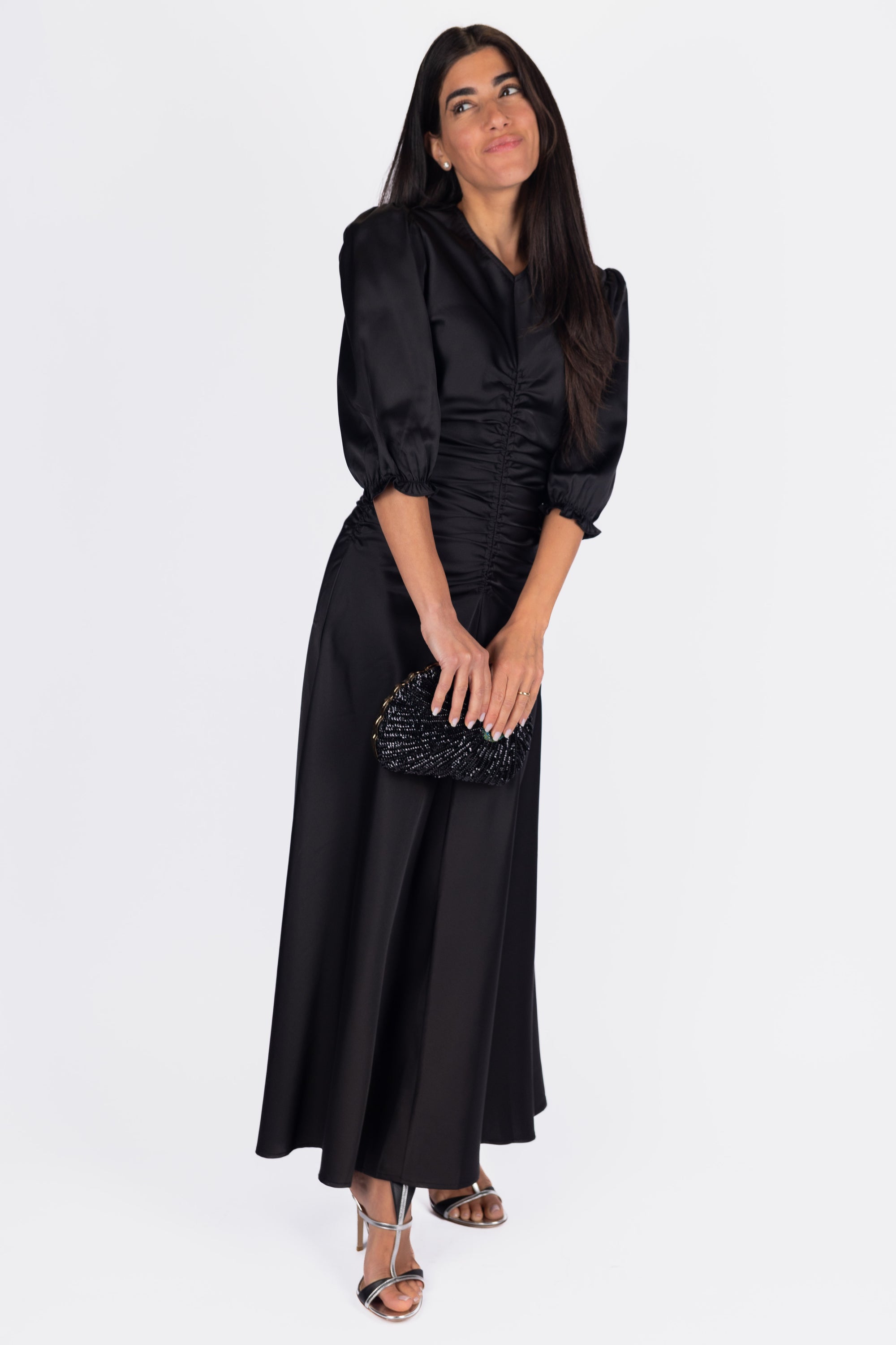 Audrey Dress (Black Solid)