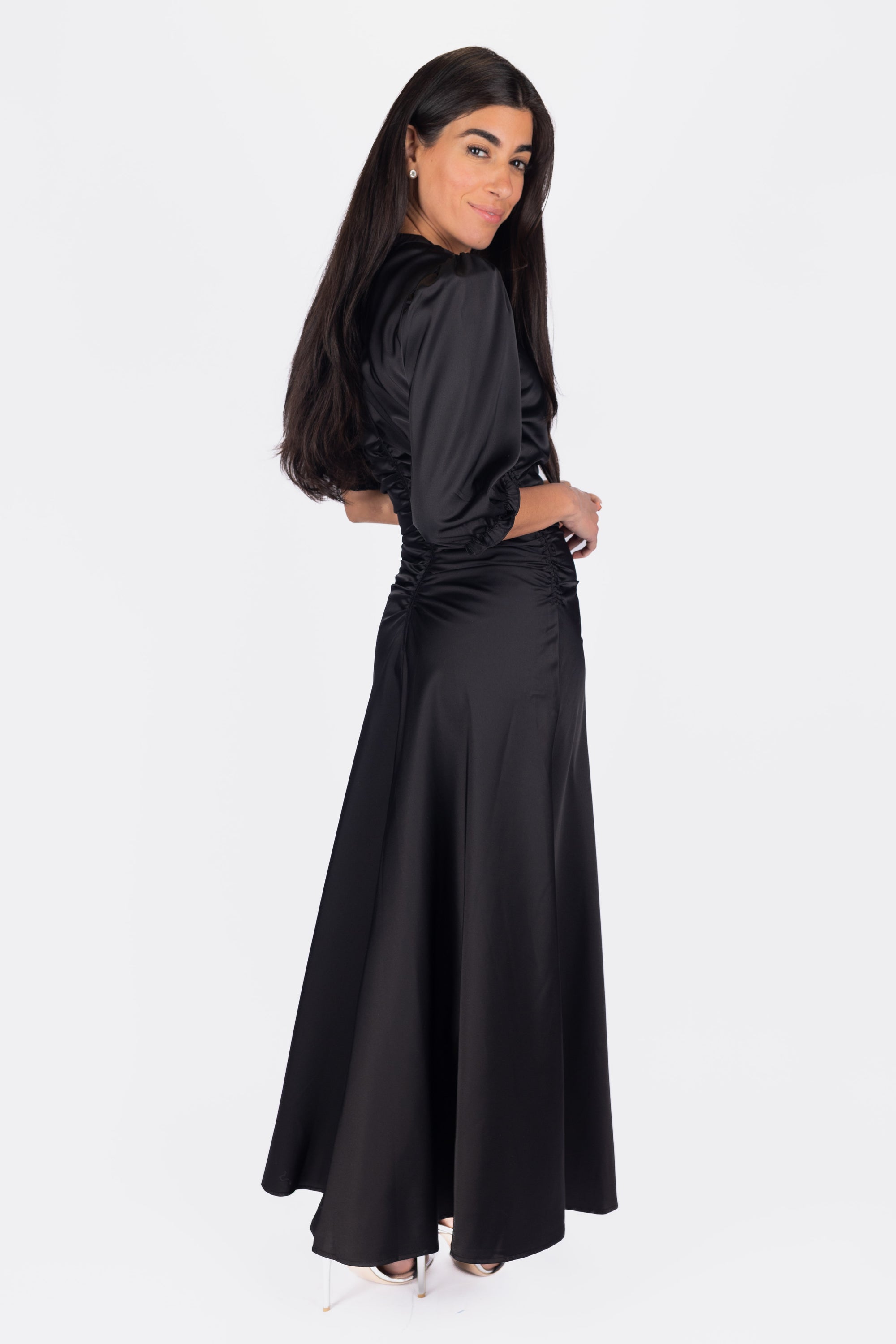 Audrey Dress (Black Solid)