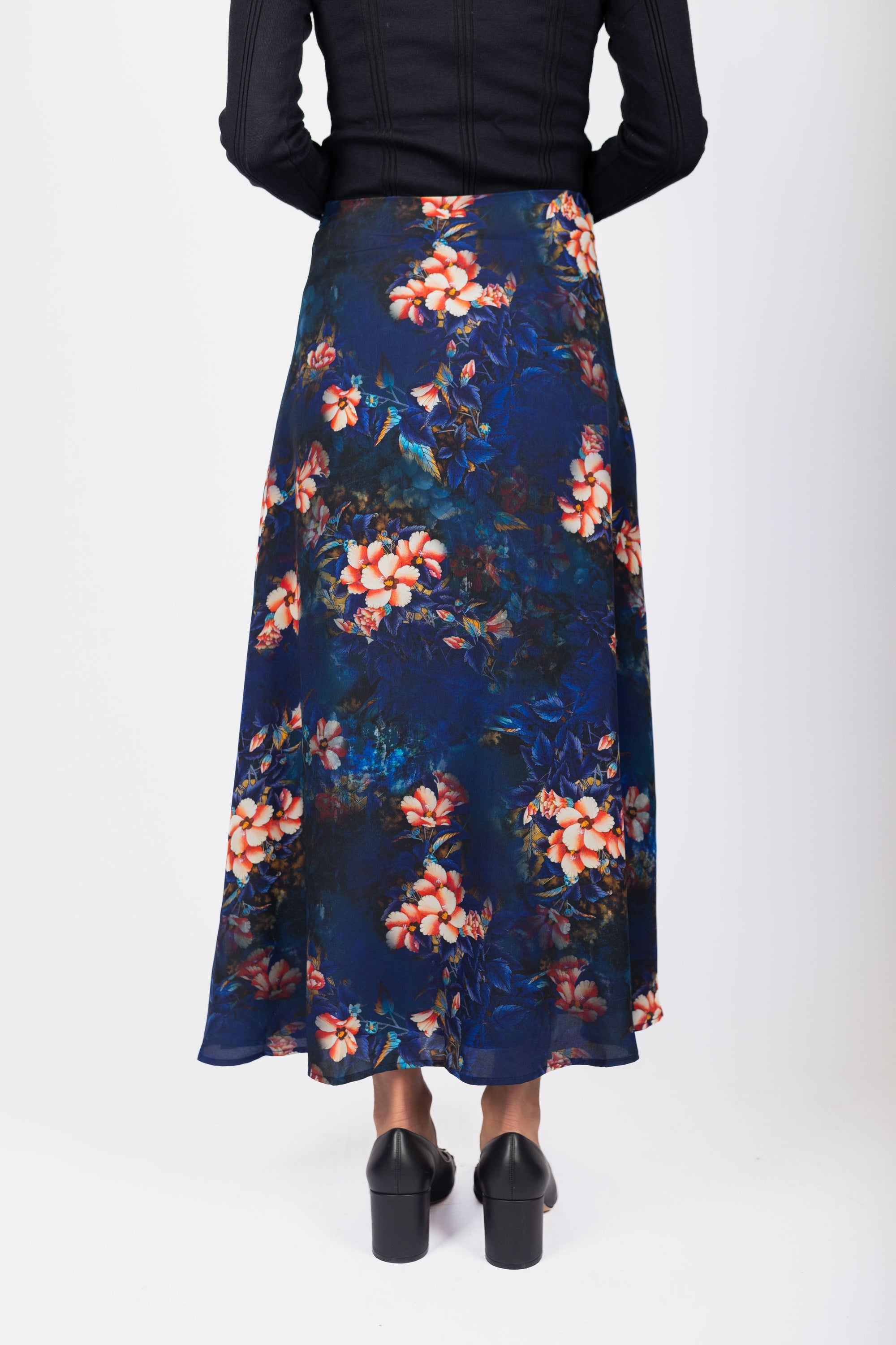 Sylvie Skirt (Blue/Red)