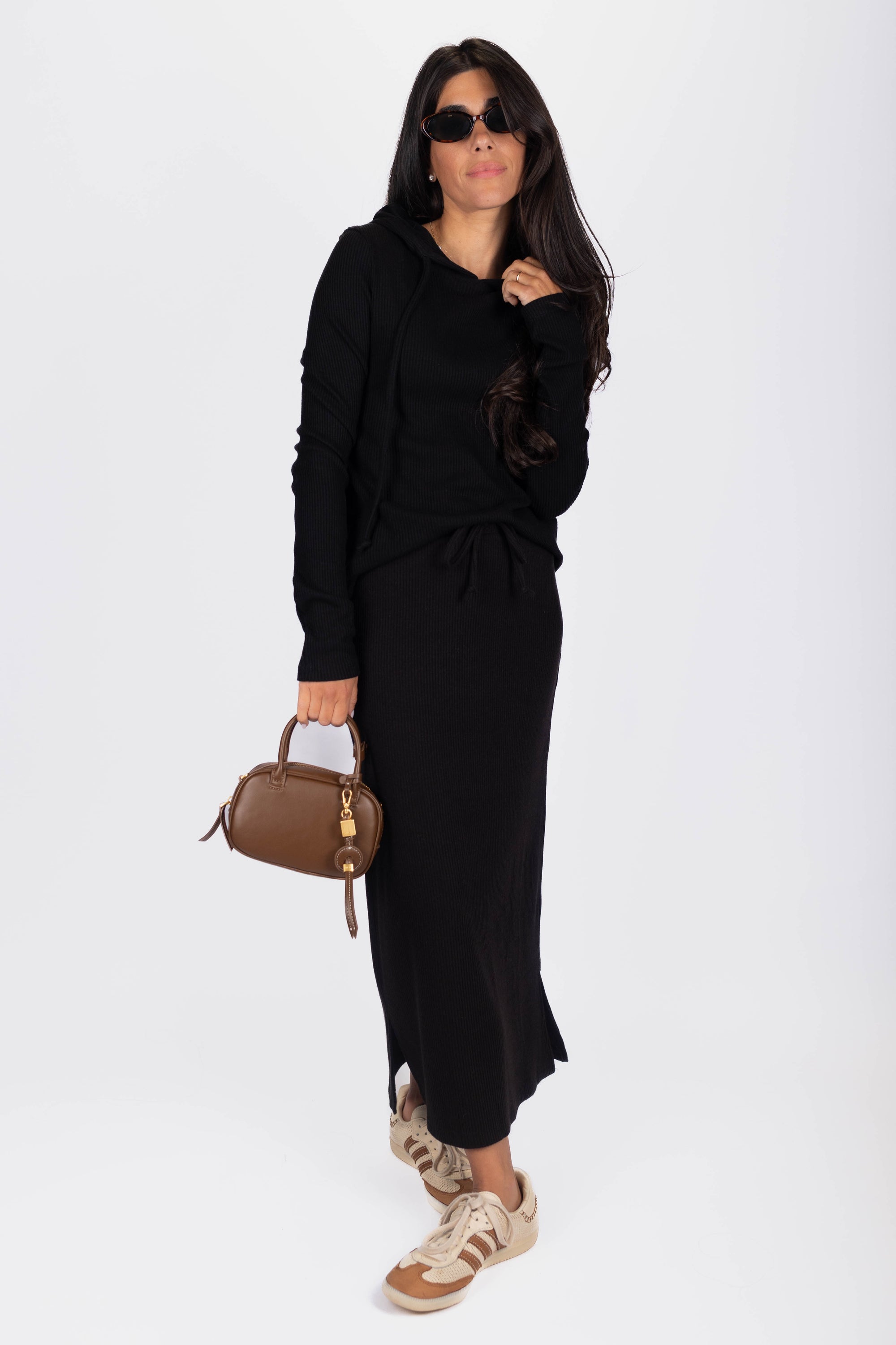 Callie Ribbed Top (Black)