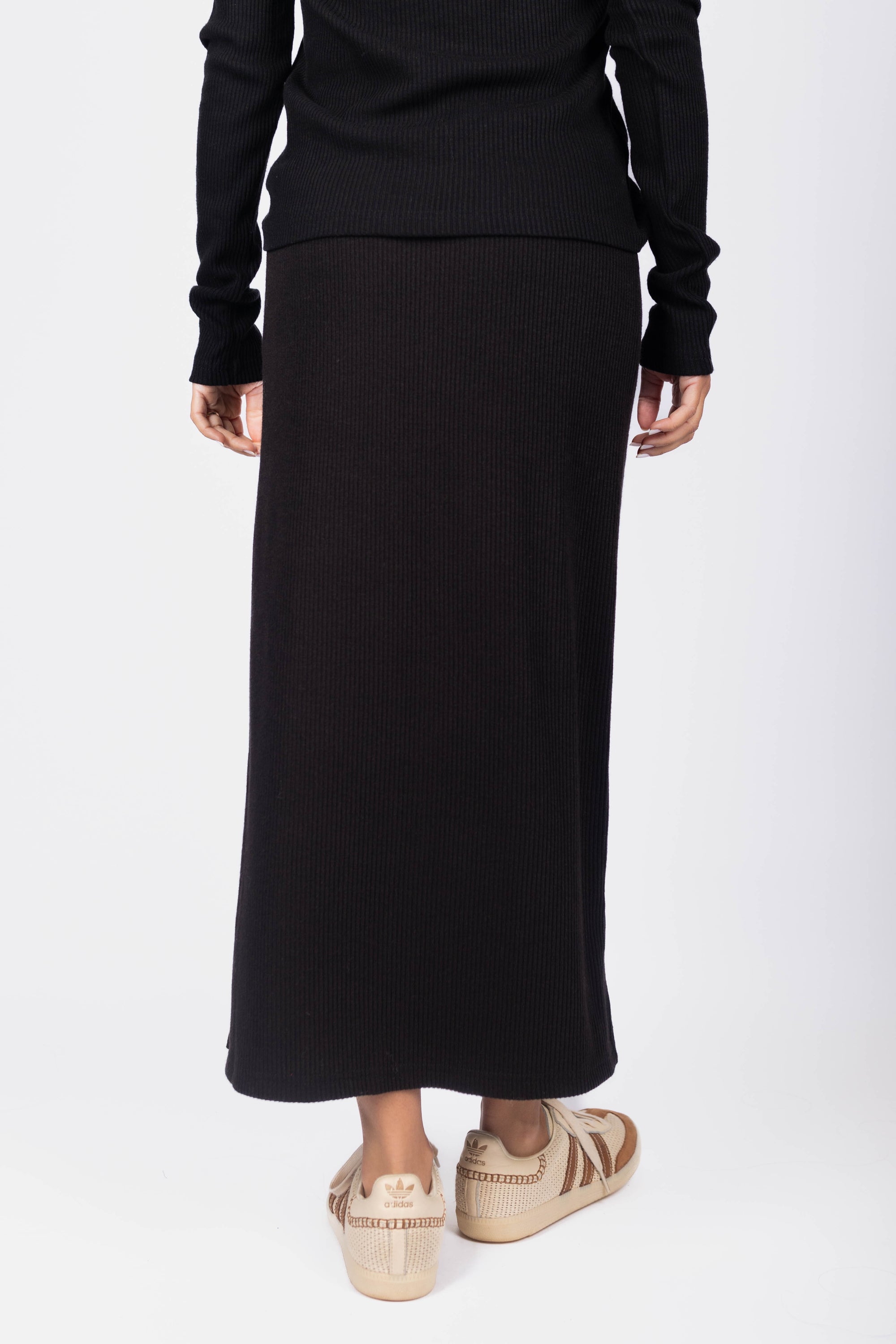 Callie Ribbed Skirt (Black)