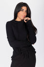 Callie Ribbed Top (Black)