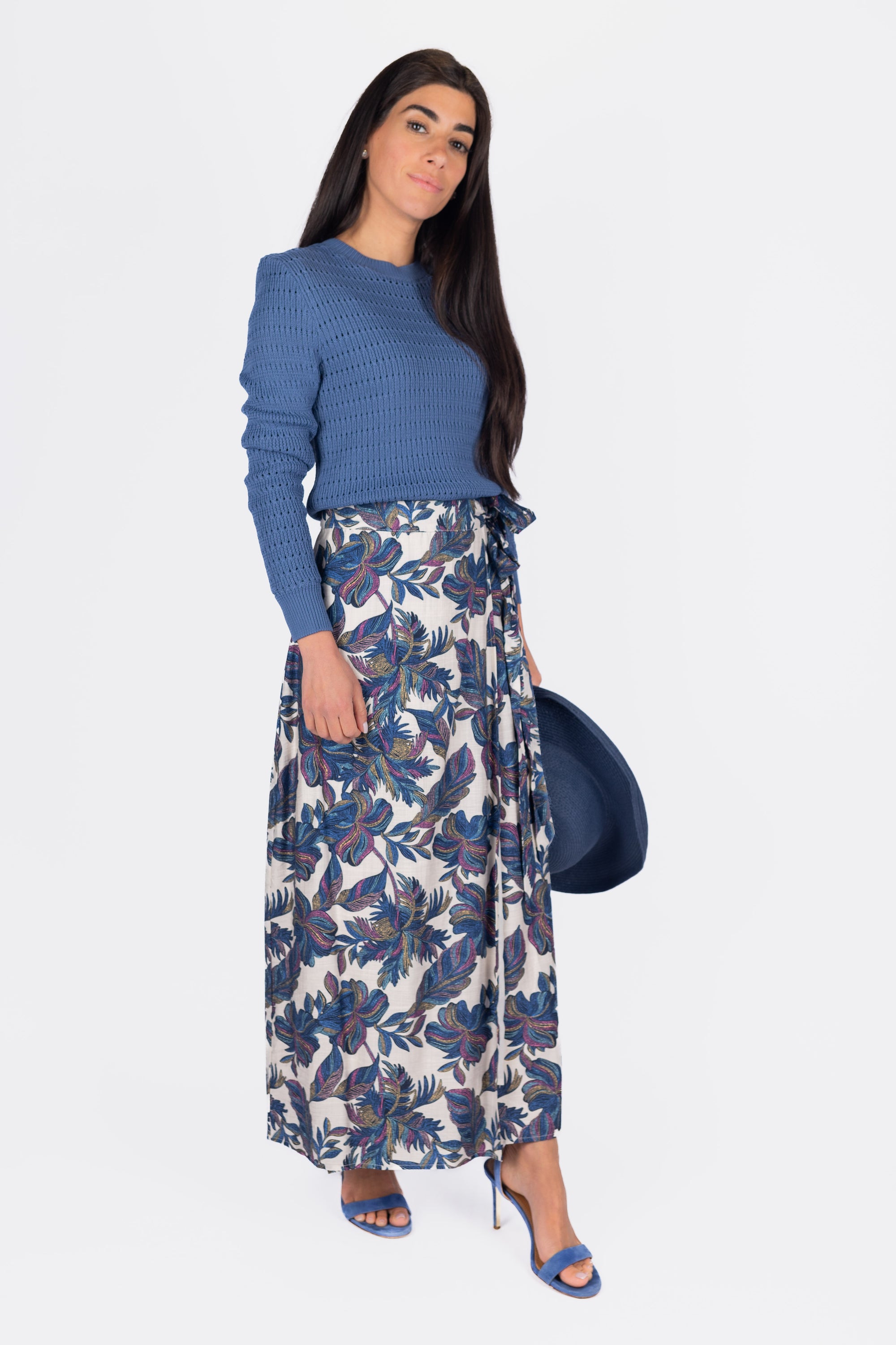 LEILA SKIRT (BLUE MULTI)