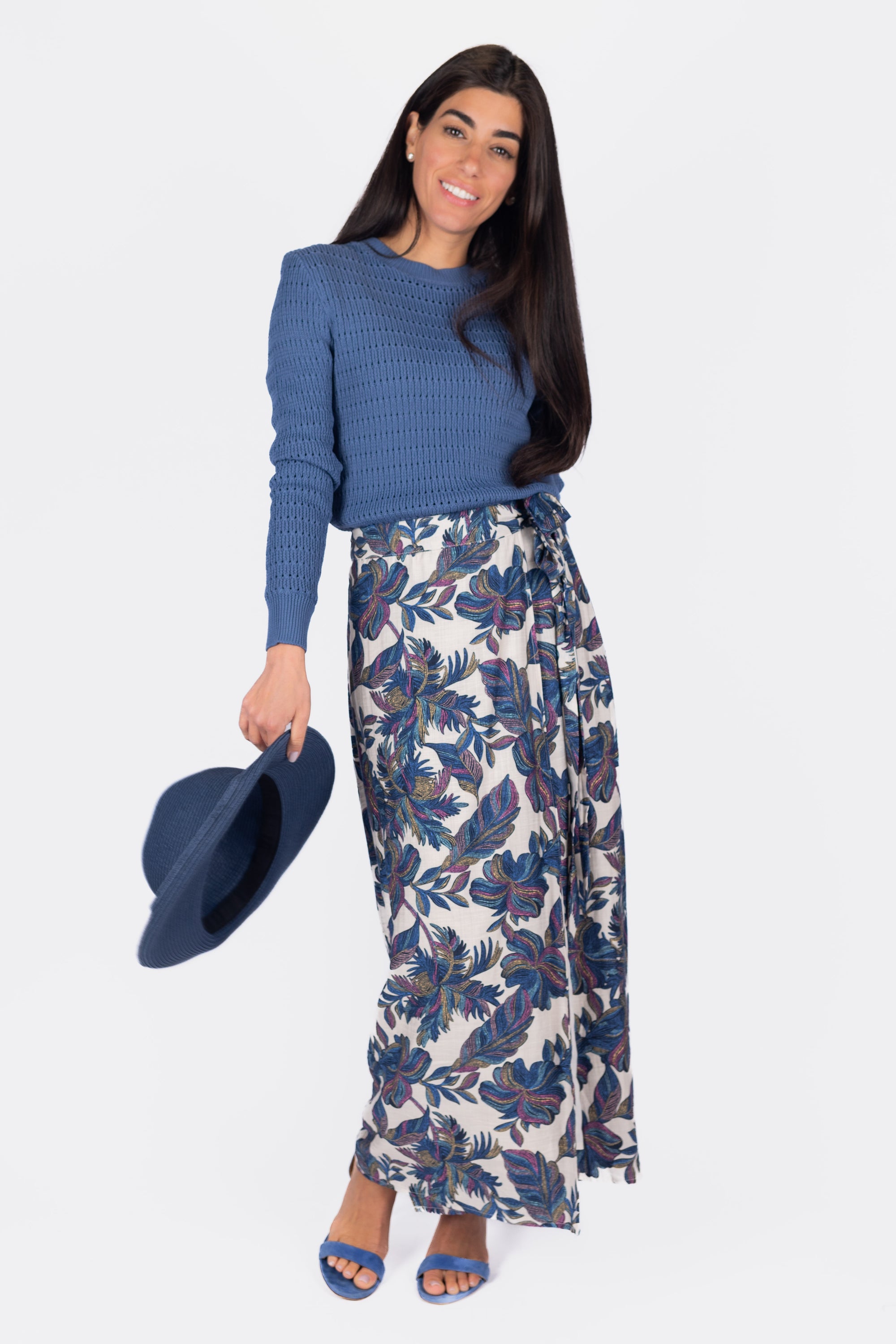LEILA SKIRT (BLUE MULTI)
