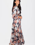 Mavis Dress 53" (Navy Ground)
