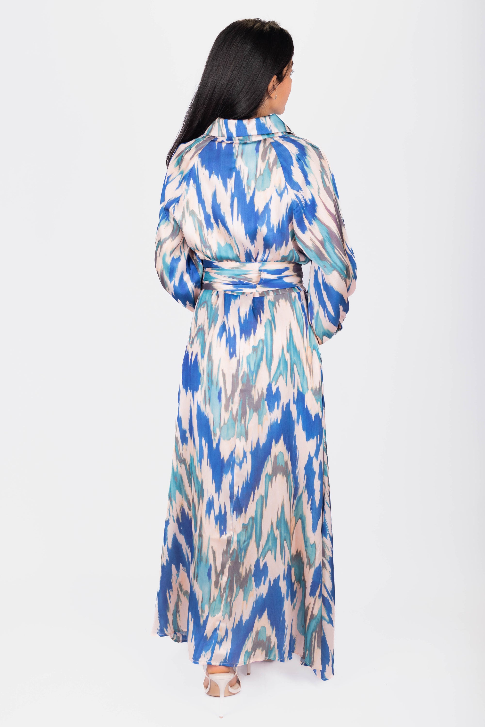 Mavis Dress 53&quot; (Blue Multi)