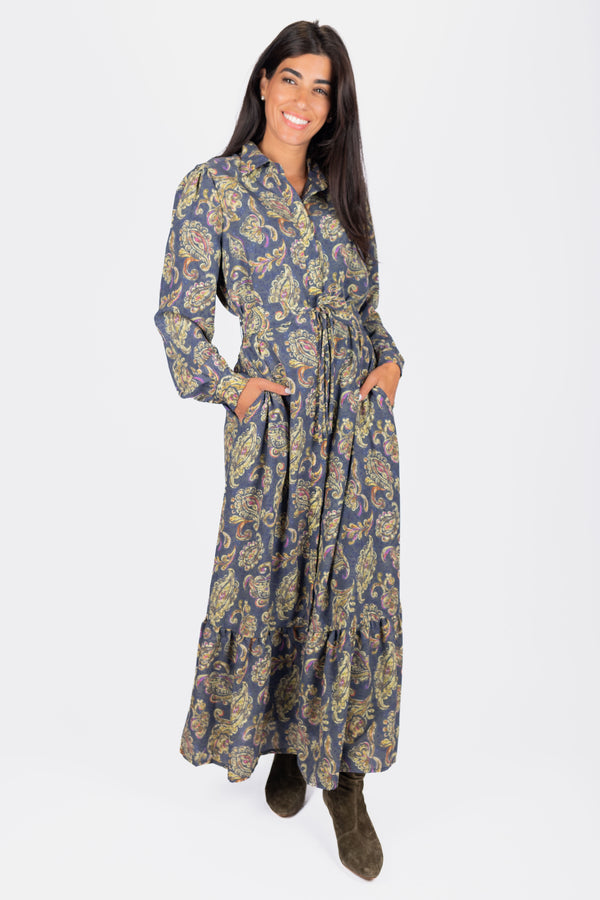 Lexi Dress (Grey/Blue)