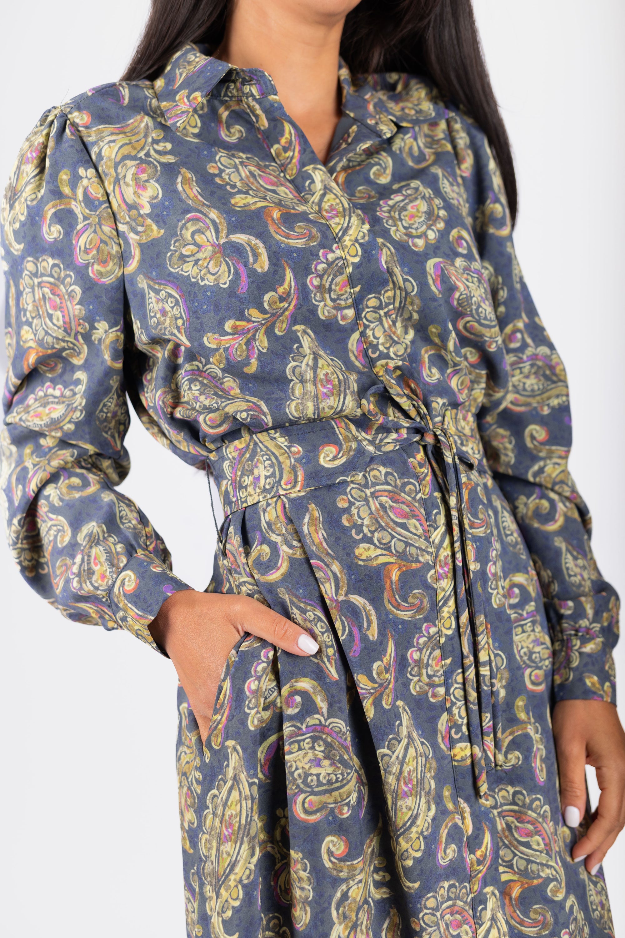 Lexi Dress (Grey/Blue)