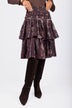 Zena Skirt (Brown Pattern) 23"