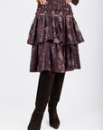 Zena Skirt (Brown Pattern) 23"