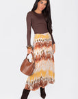 Sylvie Skirt (Brown Multi)