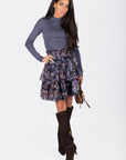 Zena Skirt (Black/Purple) 20"
