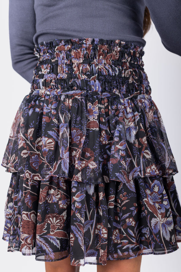 Zena Skirt (Black/Purple) 20"