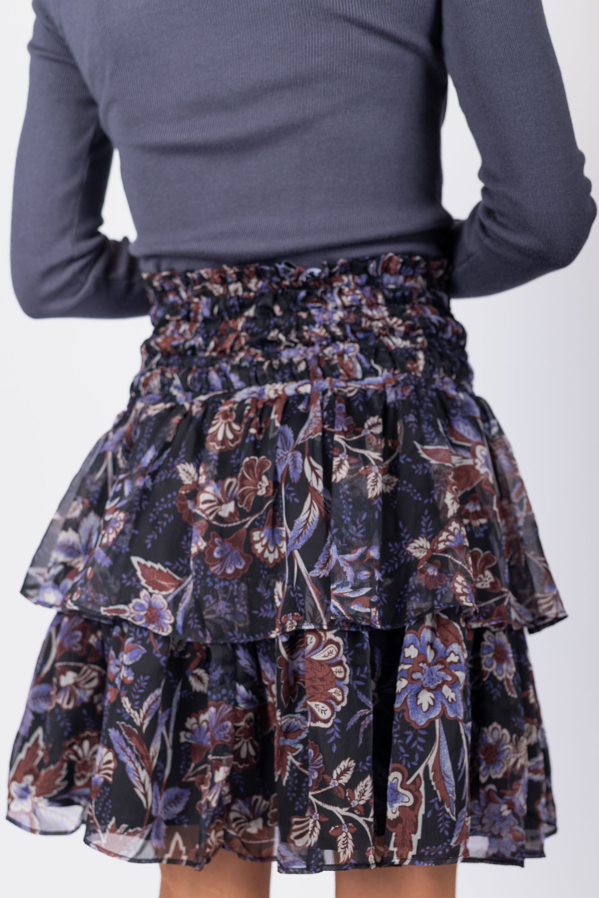 Zena Skirt (Black/Purple) 20&quot;