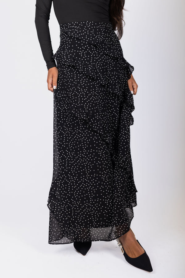 Laurel Skirt (Black Polka Dot)