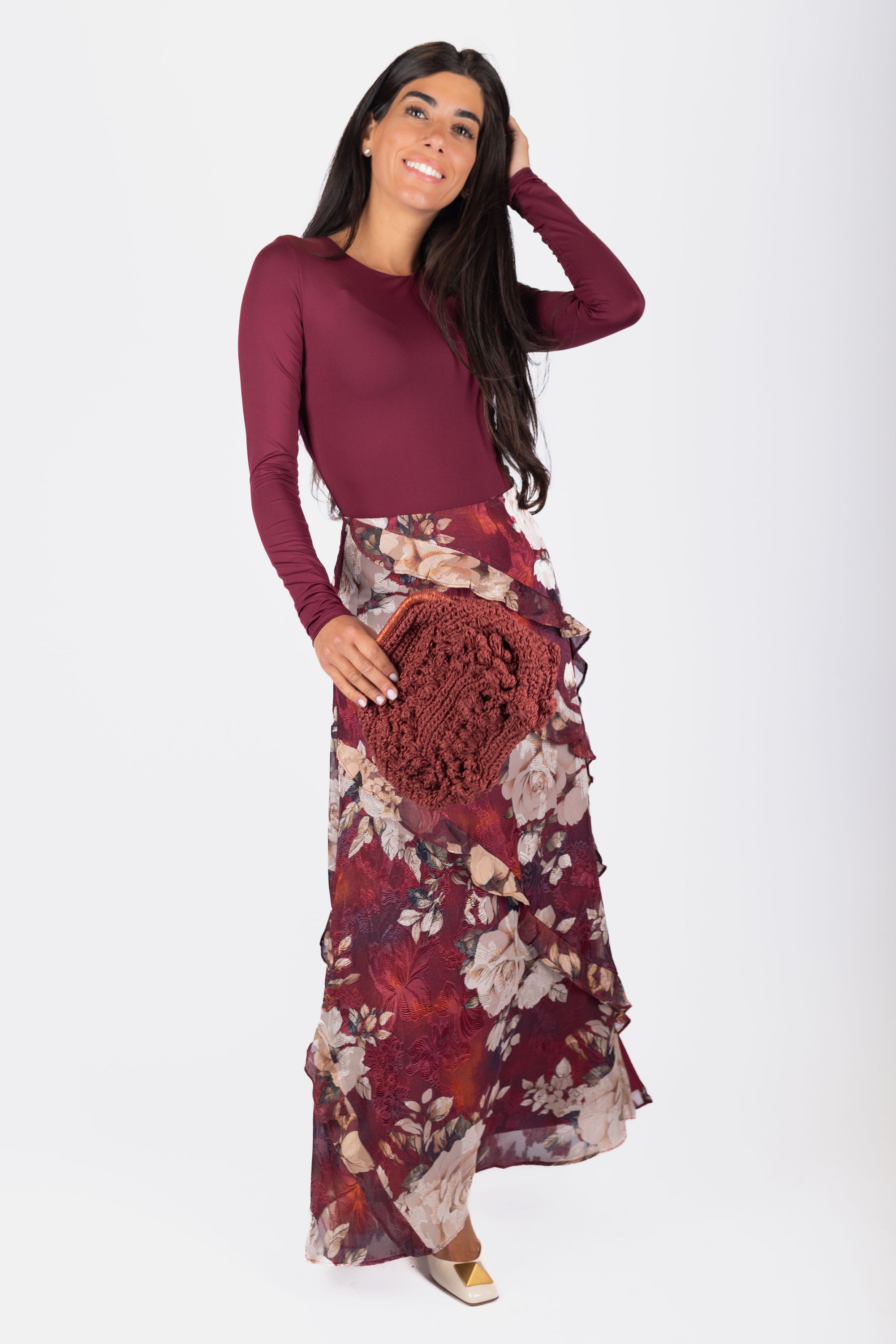 Laurel Skirt (Burgundy)