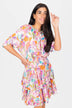 Zena Dress Short Sleeve (White Pattern) 36"