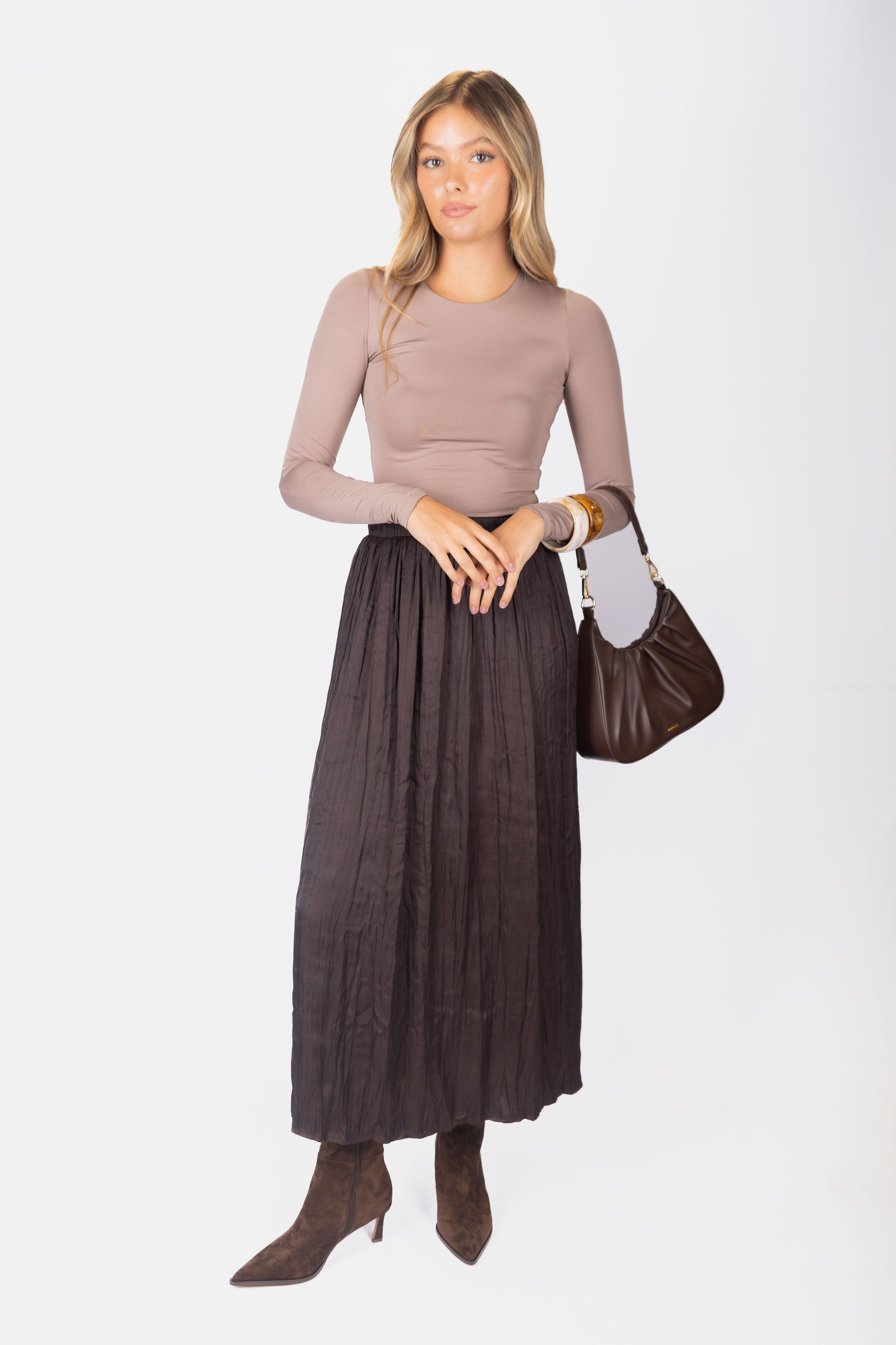 Bria Skirt (Dark Brown)
