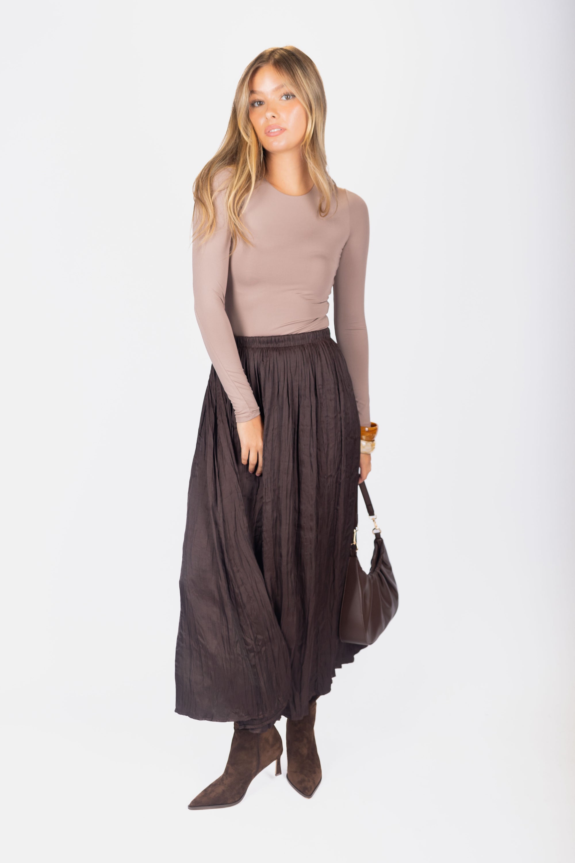 Bria Skirt (Dark Brown)