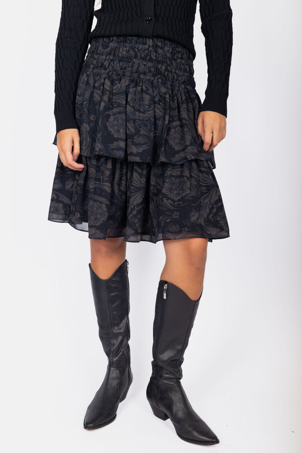 Zena Skirt (Black Ground) 23"