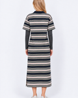 Jasmine Dress (Navy Stripe)