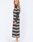 Jasmine Dress (Navy Stripe)