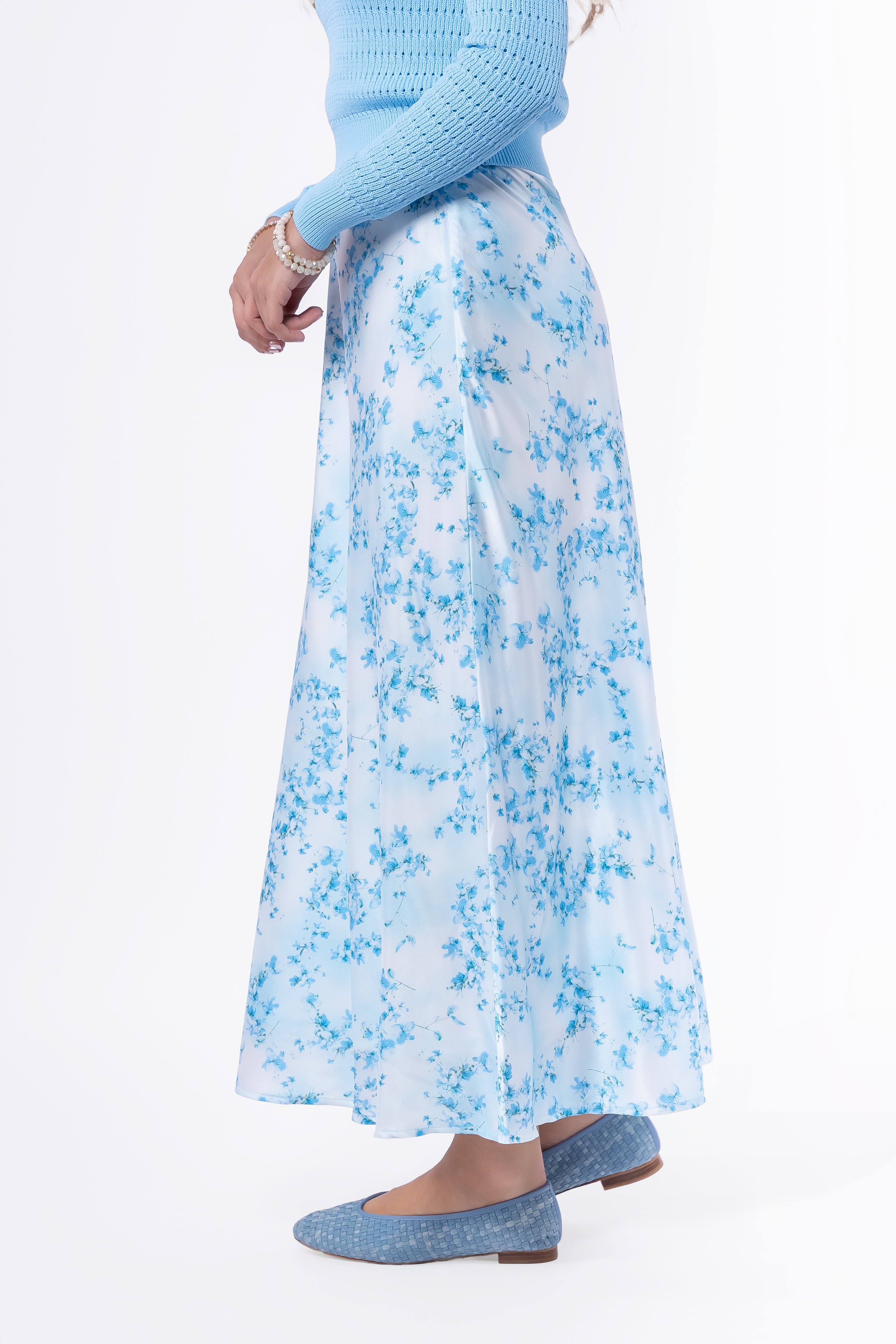 Lisa Skirt (Blue Flower) – Yakira Bella